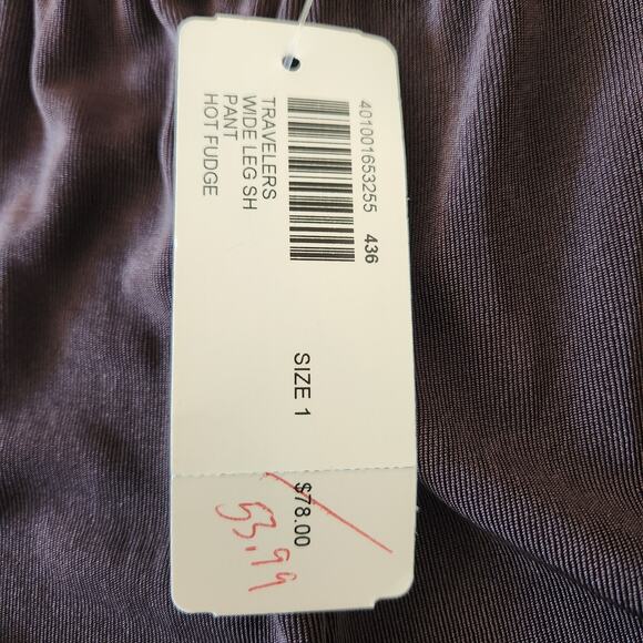 Chicos Travelers Pants Women 1S Chocolate Brown Slinky Knit Elastic Waist Dressy - Picture 7 of 16